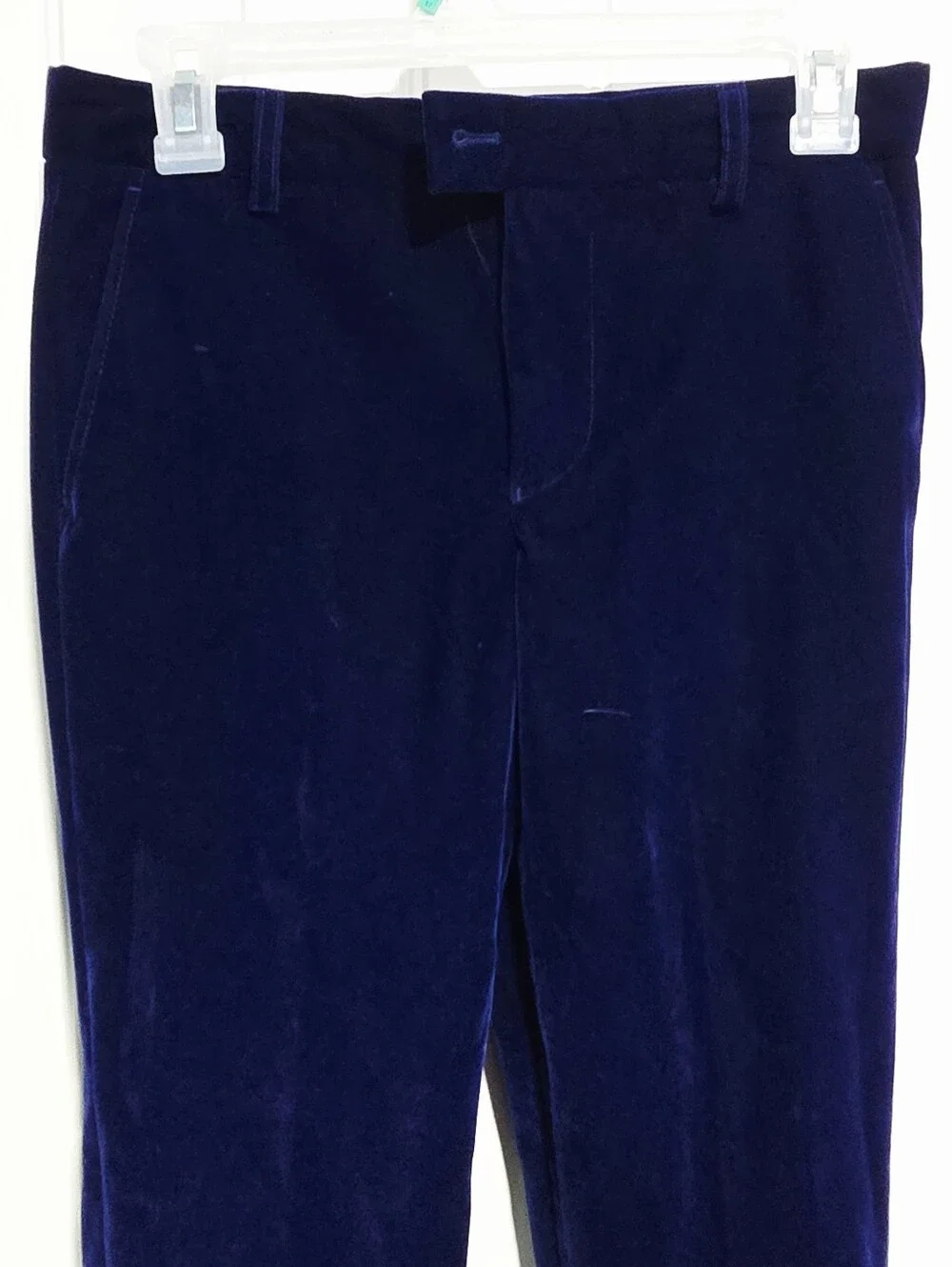 Isaac Mizrahi Boys Cobalt Velvet 3 Piece Suit Slim Fit Blazer Vest Pants Holiday